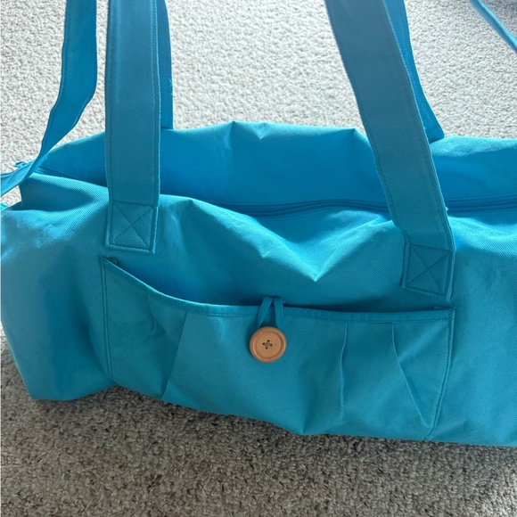 Vintage Unisex Men’s Women’s Blue Gym Sport Duffle Zip Up Bag Adjustable Strap - Picture 6 of 8